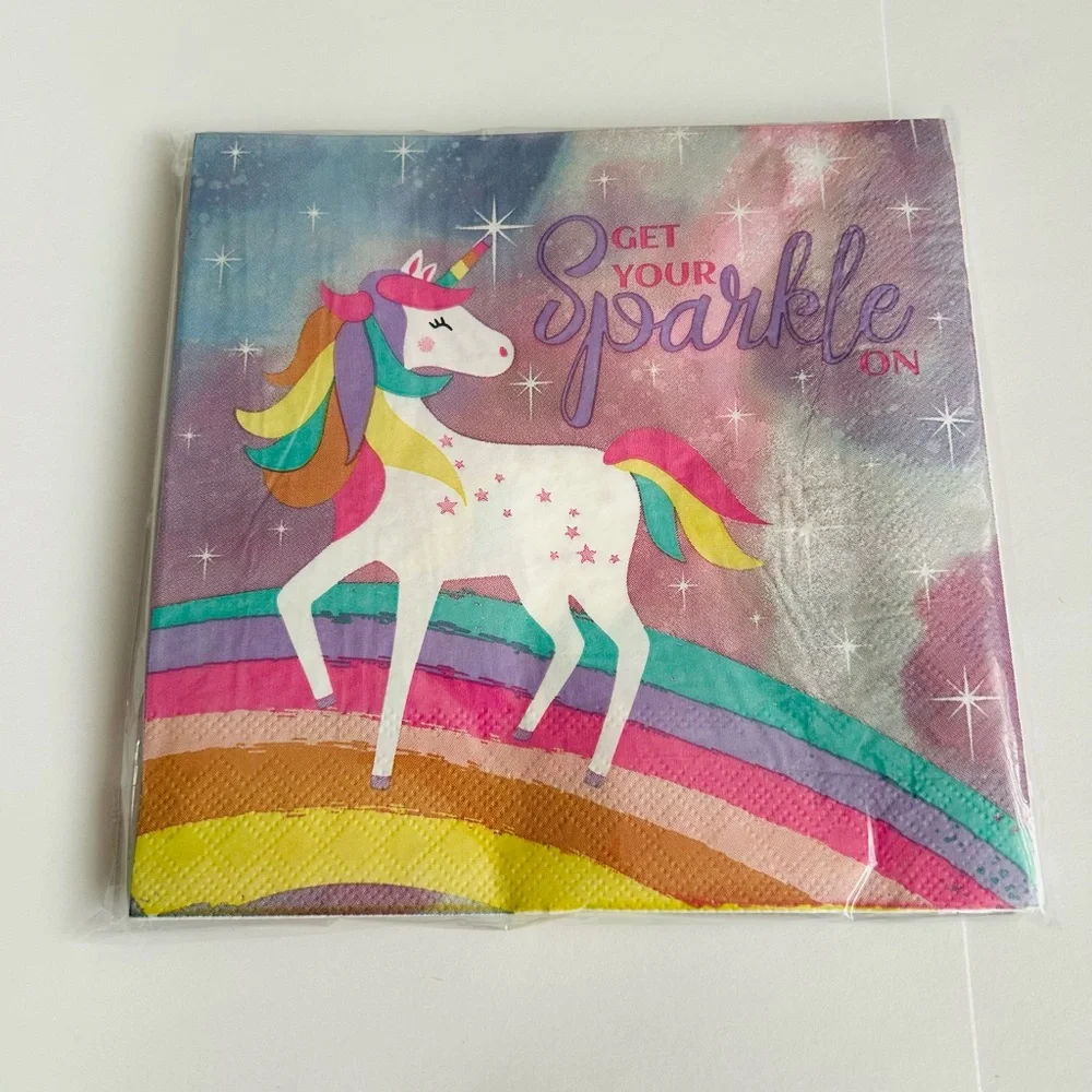 New 50 Luncheon Paper Napkins Unicorn 